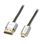 Lindy Cablu activ HDMI la micro HDMI-D Premium CROMO Slim 3m, Lindy L41678 (L41678)