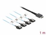 Delock Cablu OCuLink SFF-8611 la 4 x SATA 7 pini 1m, Delock 85829 (85829)
