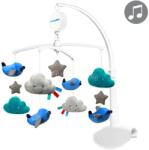 BabyOno forgó-zenélő utazóágyra és fa kiságyra, felhők - repülők