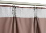  Draperii opace 2 buc. roz antichizat 140x245 cm catifea cârlige (134526)