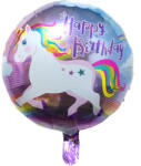 QBC Co. Ltd Unikornis - Egyszarvú fólia lufi - 45cm - Szivárvány