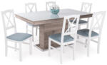 Divian Niló szék Flóra plusz asztallal - 6 személyes étkezőgarnitúra