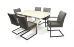 Divian Hektor asztal 2 Hektor karfás és 4 Hektor székkel - 6 személyes étkezőgarnitúra