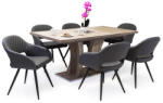 Divian Bella asztal Cristal székkel - 6 személyes étkezőgarnitúra