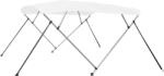 vidaXL Parasolar barcă Bimini cu 4 arcuri, alb, 243x180x137 cm (92367)