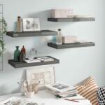 vidaXL Rafturi de perete, 4 buc. , gri extralucios, 50x23x3, 8 cm, MDF (323789) - comfy Raft