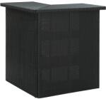 vidaXL Masă de bar colțar, negru, 100 x 50 x 105 cm, poliratan (313481) - comfy