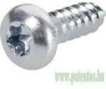  Domborúfejű lemezcsavar TORX behajtónyílással, 6, 3 mm, acél, horganyzott, 10 db/csomag, 450 HV, ISO14585C