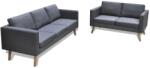 vidaXL Set canapele cu 2 locuri și 3 locuri, textil, gri închis (272194) - comfy Canapea