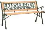 vidaXL Bancă de grădină, 122 cm, fontă și lemn masiv de brad (312031) - comfy