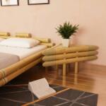 vidaXL Mese noptieră, 2 buc. , 60 x 60 x 40 cm, bambus natural (244606)
