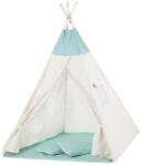 Kidizi Cort copii stil indian Teepee Tent Turqoise Stars, include covoras gros si 2 perne, stabilizator cadou (5949221103815)