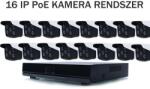 E-KamHD 16 KAMERÁS 5MP, IP, PoE SWITCH, AI, 60M IR, H. 265, ONVIF CSŐKAMERA RENDSZER