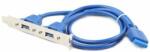 Gembird USB 3.0 pinheader 19pin -> 2db USB 3.0 A F/F hátlapi kivezetés (CC-USB3-RECEPTACLE) (CC-USB3-RECEPTACLE)