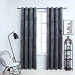 vidaXL Draperii opace cu inele, 2 buc. , antracit, 140x225 cm, catifea (134497)