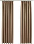  Draperii opace cu cârlige, 2 buc. , gri taupe, 140 x 245 cm (134440)