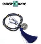  Colier din Sodalit Rotubd Fatetat 2, 5x2, 5 mm - Accesorii de Gold Filled - 1 Buc
