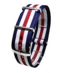 Morellato Curea Morellato tip NATO Band Nastro Cannete Blue White Red 18mm 20mm 22mm A01U3972A74883CR (A01U3972A74883CR)