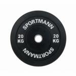 Sportmann Greutate Cauciuc Bumper Plate SPORTMANN - 20 kg / 51 mm - Negru (SM1254-1) - sport-mag