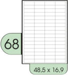  48.5x16.9mm íves etikett címke (3837-SPR)