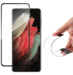 Hurtel Wozinsky Full tok Flexi Nano üveg hybrid képernyővédő fólia kerettel Samsung Galaxy S21 Ultra 5G fekete üvegfólia
