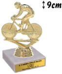  Figura kerékpáros márványtalppal gravírtáblával 9cm FSE-589