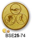  Érembetét triatlon BSE25-74 25mm arany, ezüst, bronz