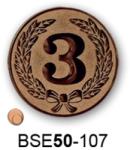  Érembetét harmadik helyezés BSE50-107 50mm bronz