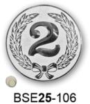  Érembetét második helyezés BSE25-106 25mm ezüst