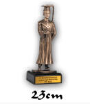  Trófea diploma iskola figura gravírozott táblával 23cm TRSE-2271