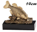  Trófea Hal horgászat gravírozott táblával 14cm TRSE-592