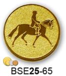  Érembetét ló lovas BSE25-65 25mm arany, ezüst, bronz