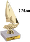  Figura vitorlázás vitorlás hajó márványtalppal gravírtáblával 15cm FSE-5034