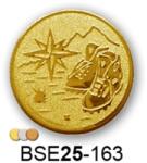  Érembetét természetjárás túra BSE25-163 25mm arany, ezüst, bronz