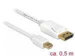  Cablu mini displayport LA displayport T-T ALB 4K 0.5M, DELOCK 83985 (00214)