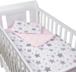 Kidizi Set perna bebelus si plapumioara matlasata 100x75 cm Kidizi Pink Stars (5949221105581) Lenjerii de pat bebelusi‎, patura bebelusi