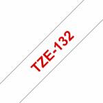 Brother TZe-132 laminált szalag (12mm) Red on Clear - 8m TZE132 (TZE132)