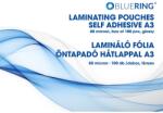 BLUERING Lamináló fólia A/3 öntapadó hátlappal 80 mikron fényes BLUERING 100db/csomag