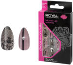 Royal Set 24 Unghii False ROYAL Glue-On Nail Tips, Laced Up Stiletto, Adeziv Inclus
