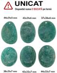  Pandantiv din Amazonit Oval cu Gaura - 34-44 x 31-35 x 5-7 mm