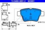 ATE set placute frana, frana disc ATE 13.0460-3851.2 (13.0460-3851.2)