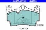 ATE set placute frana, frana disc ATE Ceramic 13.0470-4976.2 (13.0470-4976.2)
