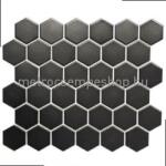  FEKETE szatén-matt midi HEXAGON MOZAIK