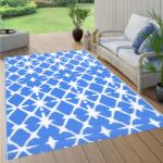 vidaXL Covor de exterior, albastru/alb, 160x230 cm, PP (310446) Patura
