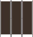 vidaXL barna 3 paneles paraván 150 x 180 cm (320716) - vidaxl