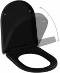 vidaXL fekete gyorsan szerelhető WC-ülőke lassan csukódó fedéllel (145022) - vidaxl