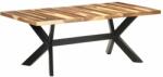 vidaXL tömör fa étkezőasztal mézszínű felülettel 200 x 100 x 75 cm (321549) - vidaxl