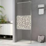 vidaXL Paravan de duș walk-in, 100 x 195 cm, sticlă ESG, model piatră (146652) - vidaxl