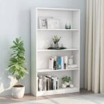 vidaXL Bibliotecă cu 4 rafturi, alb, 80x24x142 cm, PAL (800909) Biblioteca