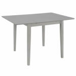 vidaXL Masă de bucătărie extensibilă, gri, (80-120)x80x74 cm, MDF (247627) - izocor